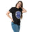 Woman wearing Taylor High School Mustangs Black Classic Unisex T-shirt 203