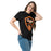 Woman wearing United High School Longhorns Black Classic Unisex T-shirt 225