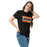 Woman wearing United High School Longhorns Black Classic Unisex T-shirt 098