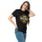 Woman wearing Klein Oak High School Panthers Classic Unisex Black T-shirt 011
