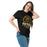 Woman wearing Klein Oak High School Panthers Classic Unisex Black T-shirt 206