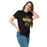 Woman wearing Klein Oak High School Panthers Classic Unisex Black T-shirt 040