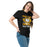 Woman wearing Klein Oak High School Panthers Classic Unisex Black T-shirt 205
