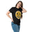 Woman wearing Klein Oak High School Panthers Classic Unisex Black T-shirt 215