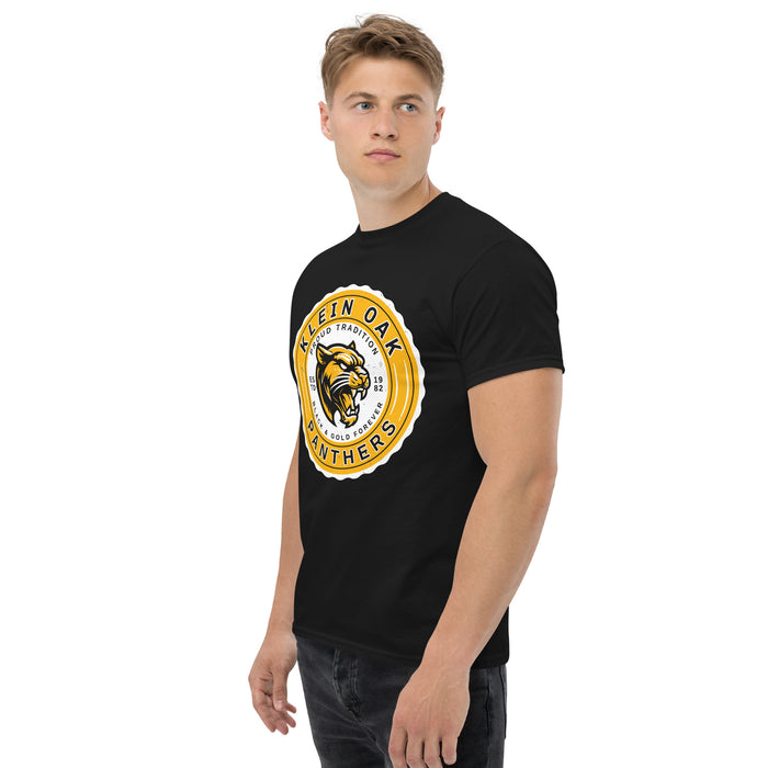 Student wearing Klein Oak High School Panthers Classic Unisex Black T-shirt 216