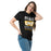 Woman wearing Klein Oak High School Panthers Classic Unisex Black T-shirt 240
