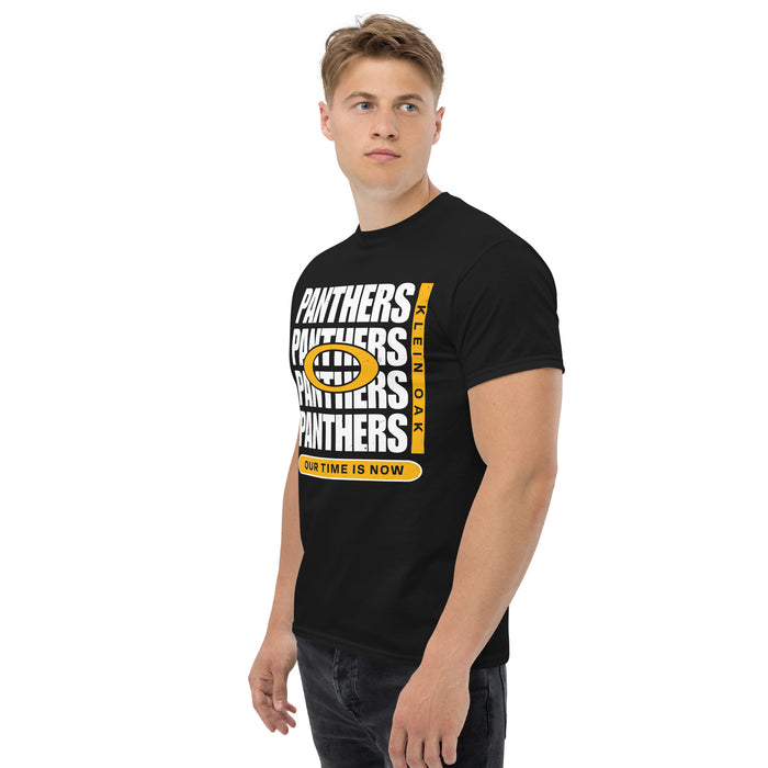 Side view of Klein Oak High School Panthers Classic Unisex Black T-shirt 235