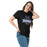 Woman wearing Hebron High School Hawks Black Classic Unisex T-shirt 202