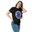 Woman wearing Hebron High School Hawks Black Classic Unisex T-shirt 203