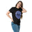 Woman wearing Hebron High School Hawks Black Classic Unisex T-shirt 239