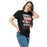 Woman wearing Lake Travis High School Cavaliers Black Classic Unisex T-shirt 232
