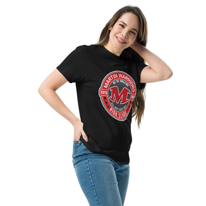 Martin High School Warriors Black Classic Unisex T-shirt 224