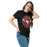 Woman wearing Round Rock High School Dragons Black Classic Unisex T-shirt 239