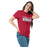 Woman wearing Tompkins High School Falcons Red Classic Unisex T-shirt 031