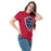 Woman wearing Tompkins High School Falcons Red Classic Unisex T-shirt 225