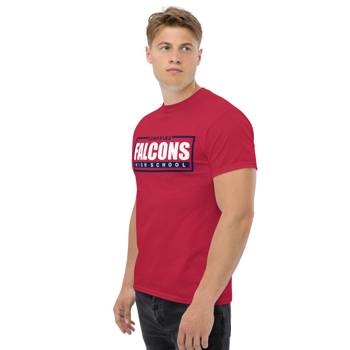 Side view of Tompkins High School Falcons Red Classic Unisex T-shirt 049