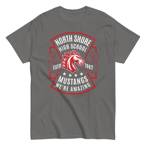 North Shore High School Mustangs Dark Grey Classic Unisex T-shirt 207