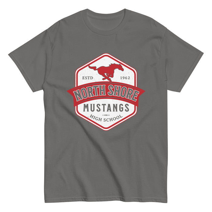 North Shore High School Mustangs Dark Grey Classic Unisex T-shirt 209