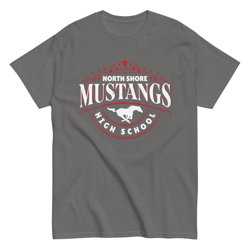 North Shore High School Mustangs Dark Grey Classic Unisex T-shirt 211