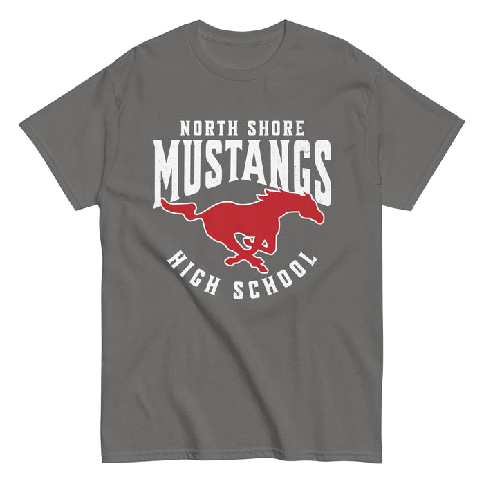 North Shore High School Mustangs Dark Grey Classic Unisex T-shirt 213