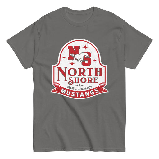 North Shore High School Mustangs Dark Grey Classic Unisex T-shirt 219