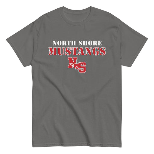 North Shore High School Mustangs Dark Grey Classic Unisex T-shirt 222