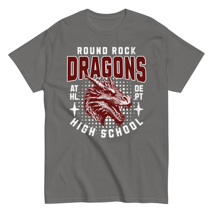 Round Rock High School Dragons Dark Grey Classic Unisex T-shirt 204