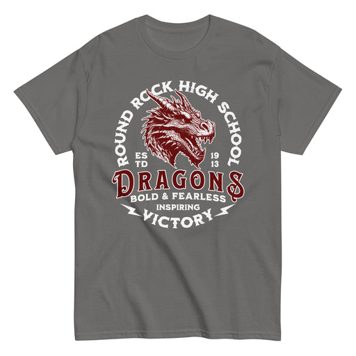 Round Rock High School Dragons Dark Grey Classic Unisex T-shirt 206