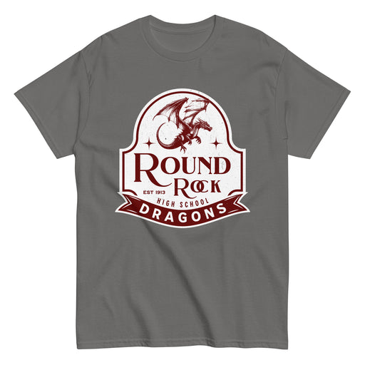 Round Rock High School Dragons Dark Grey Classic Unisex T-shirt 219