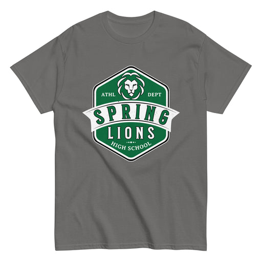 Spring High School Lions Dark Grey Classic Unisex T-shirt 209