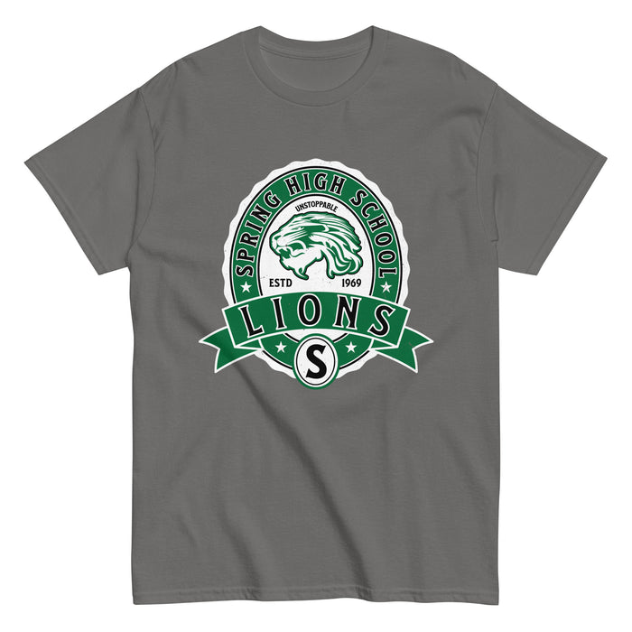 Spring High School Lions Dark Grey Classic Unisex T-shirt 212