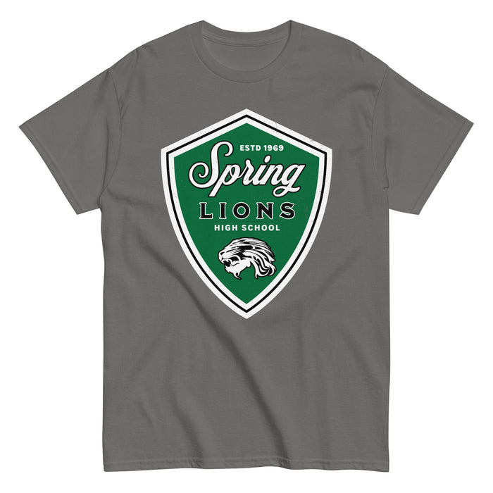 Spring High School Lions Dark Grey Classic Unisex T-shirt 225