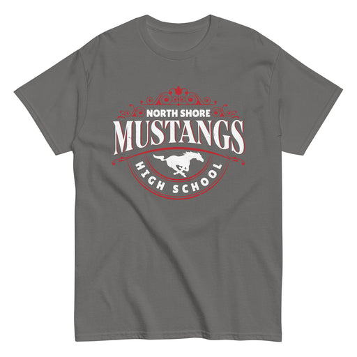 North Shore High School Mustangs Dark Grey Classic Unisex T-shirt 211