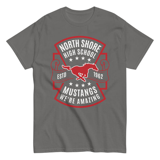 North Shore High School Mustangs Dark Grey Classic Unisex T-shirt 207