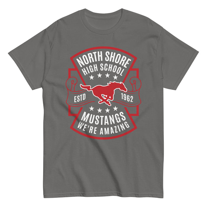 North Shore High School Mustangs Dark Grey Classic Unisex T-shirt 207