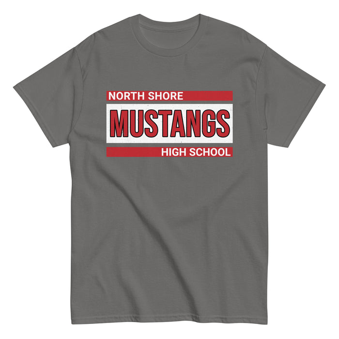North Shore High School Mustangs Dark Grey Classic Unisex T-shirt 098