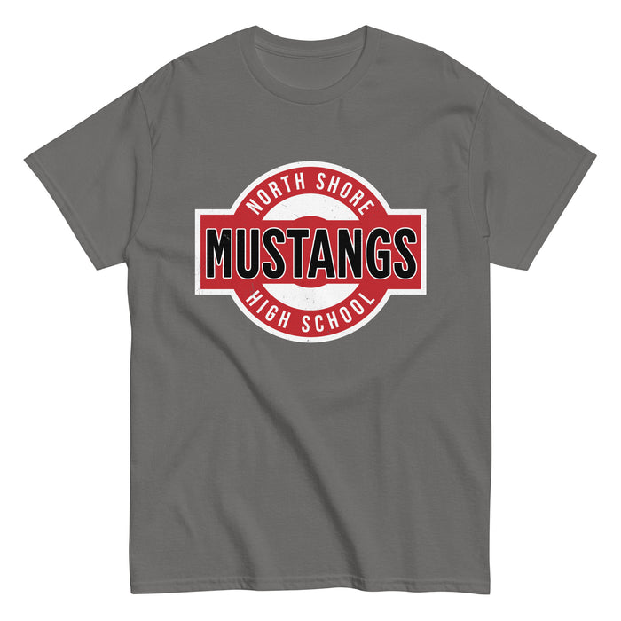 North Shore High School Mustangs Dark Grey Classic Unisex T-shirt 011