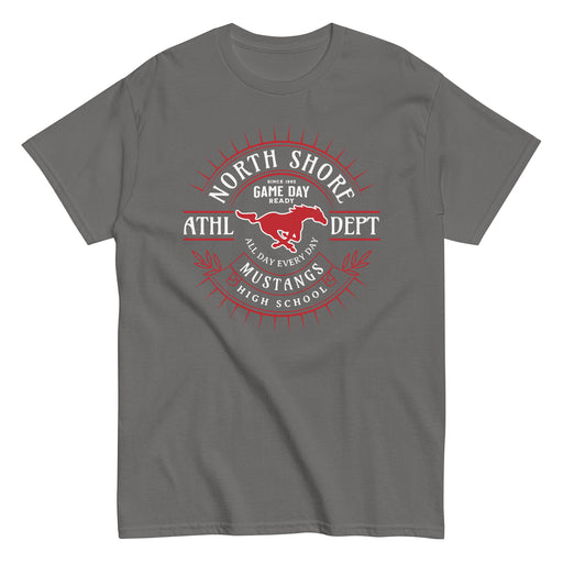 North Shore High School Mustangs Dark Grey Classic Unisex T-shirt 201
