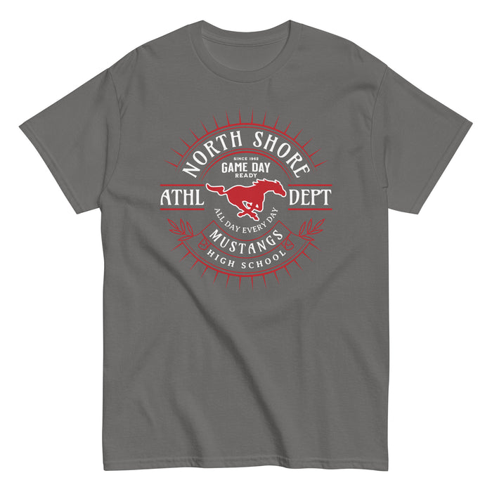 North Shore High School Mustangs Dark Grey Classic Unisex T-shirt 201