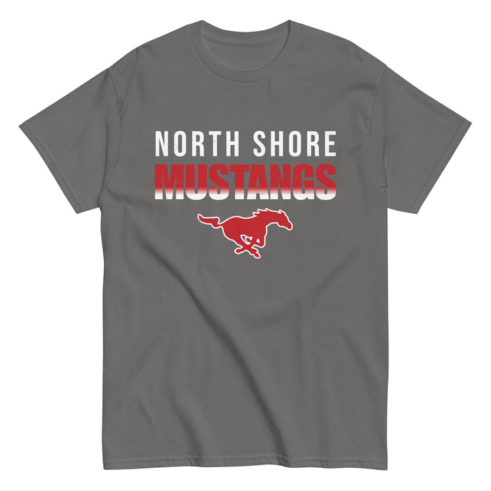 North Shore High School Mustangs Dark Grey Classic Unisex T-shirt 024