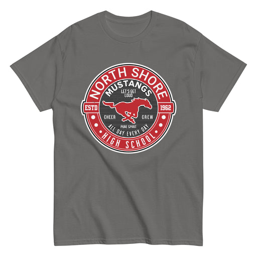 North Shore High School Mustangs Dark Grey Classic Unisex T-shirt 224