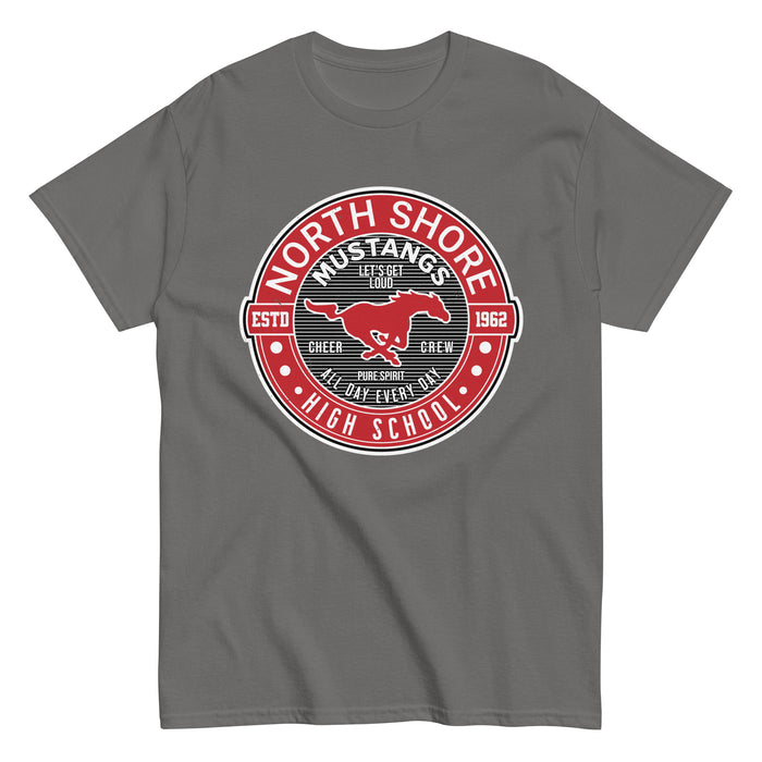 North Shore High School Mustangs Dark Grey Classic Unisex T-shirt 224