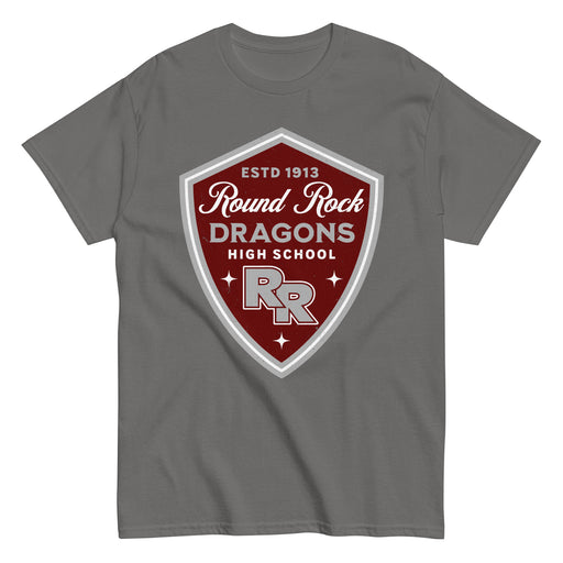 Round Rock High School Dragons Dark Grey Classic Unisex T-shirt 225