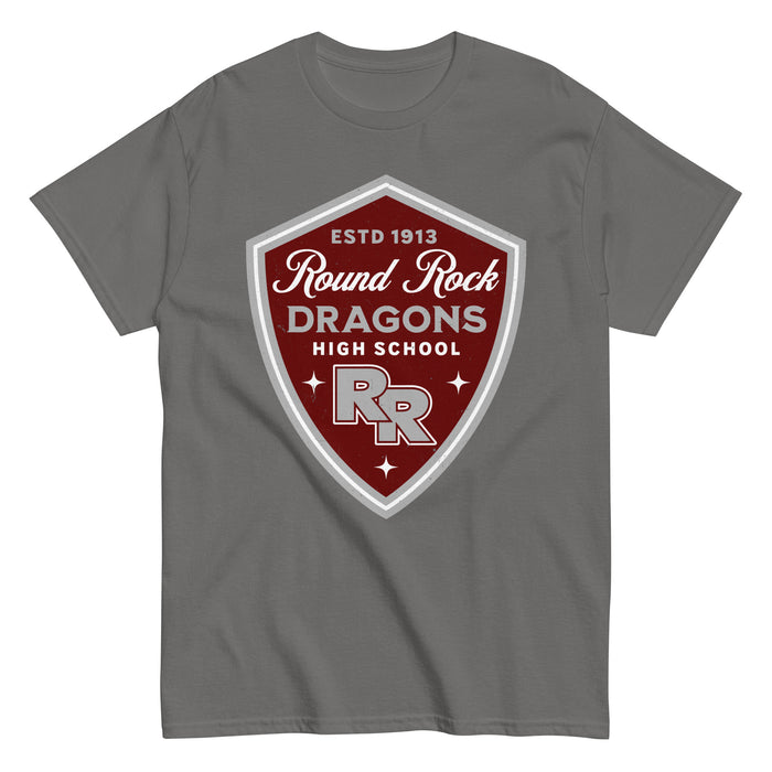 Round Rock High School Dragons Dark Grey Classic Unisex T-shirt 225