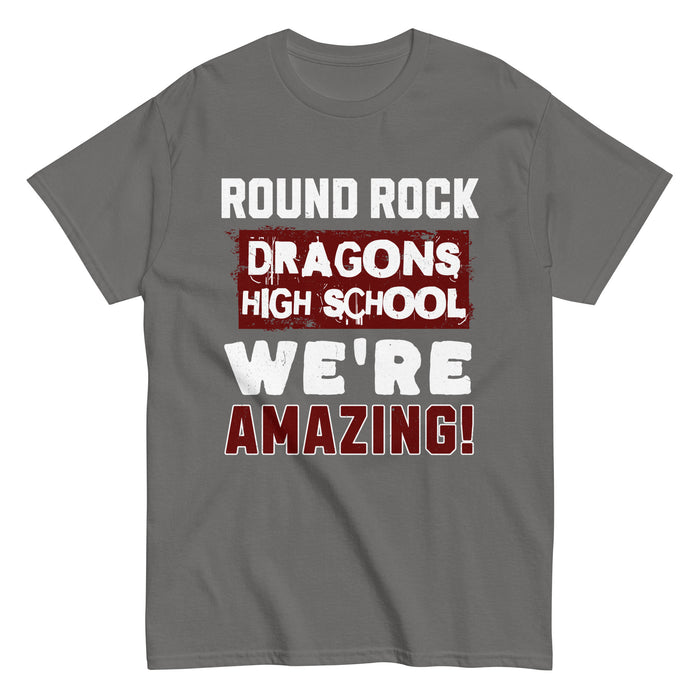 Round Rock High School Dragons Dark Grey Classic Unisex T-shirt 231