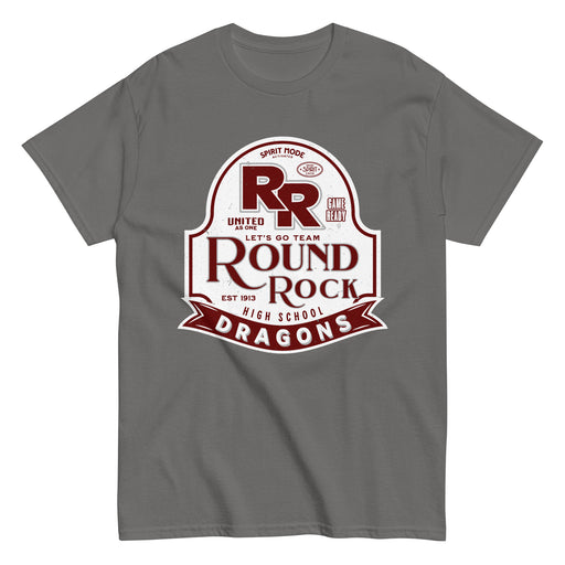 Round Rock High School Dragons Dark Grey Classic Unisex T-shirt 219