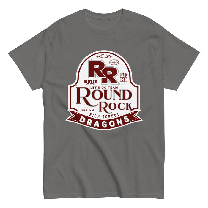 Round Rock High School Dragons Dark Grey Classic Unisex T-shirt 219
