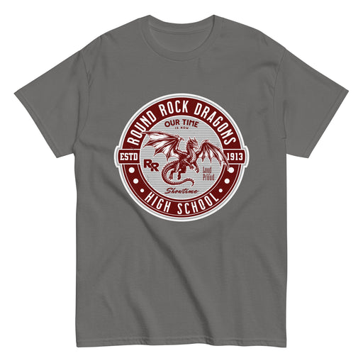 Round Rock High School Dragons Dark Grey Classic Unisex T-shirt 224