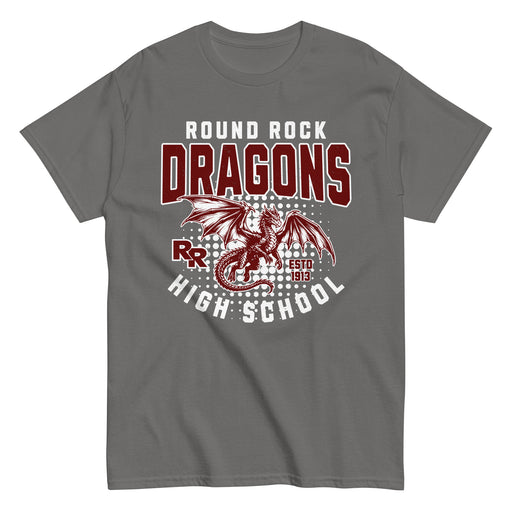 Round Rock High School Dragons Dark Grey Classic Unisex T-shirt 204