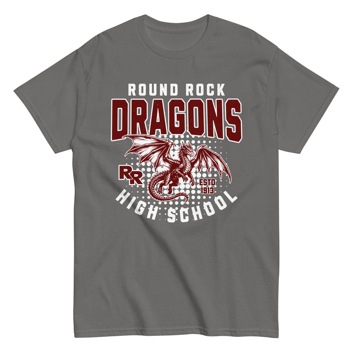 Round Rock High School Dragons Dark Grey Classic Unisex T-shirt 204